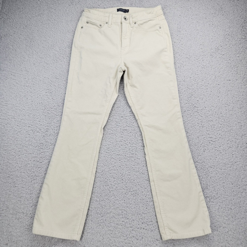Vineyard Vines Pants Womens 26 Cream Corduroy Chino Straight Leg Stretch Casual